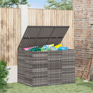 vidaXL Tuinbox 145x100x103 cm polyetheen rattan grijs