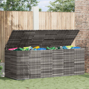 vidaXL Tuinbox 291x100,5x104 cm polyetheen rattan grijs