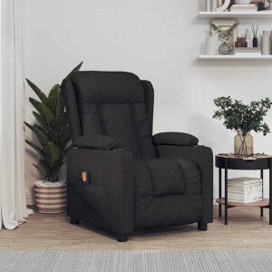 vidaXL Massagestoel stof zwart
