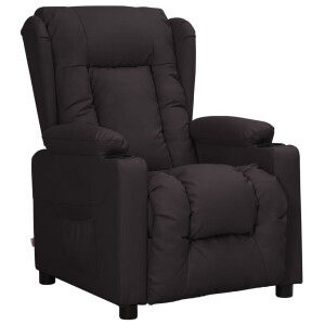 vidaXL Fauteuil verstelbaar kunstleer zwart