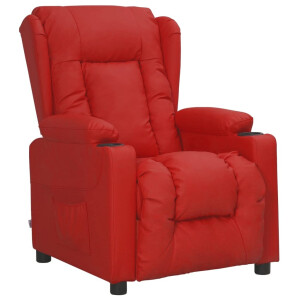vidaXL Fauteuil verstelbaar kunstleer wijnrood