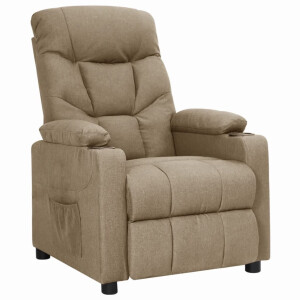 vidaXL Fauteuil verstelbaar stof taupe