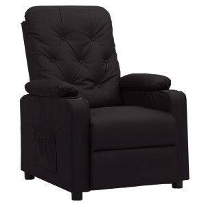 vidaXL Fauteuil verstelbaar kunstleer zwart