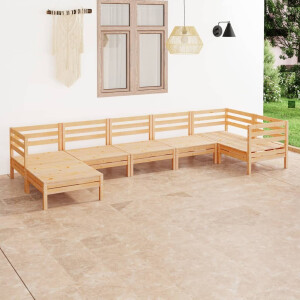 vidaXL 7-delige Loungeset massief grenenhout