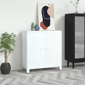 vidaXL Opbergkast industrieel 90x40x100 cm staal wit