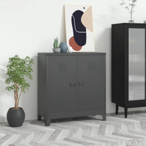 vidaXL Opbergkast industrieel 90x40x100 cm staal antracietkleurig
