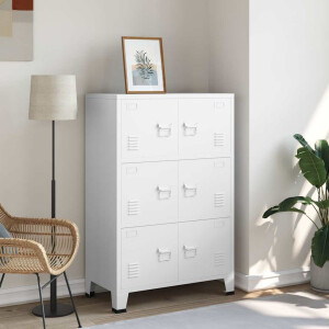 vidaXL Opbergkast industrieel 75x40x115 cm metaal wit