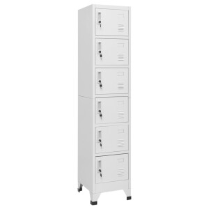 vidaXL Lockerkast 38x40x180 cm staal lichtgrijs