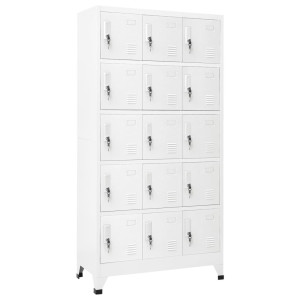 vidaXL Lockerkast 90x40x180 cm staal lichtgrijs