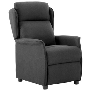 vidaXL Ligstoel Donkergrijs 66.5 x 94 x 101.5 cm Polyester