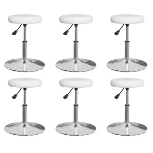 vidaXL Eetkamerstoelen 6 st kunstleer wit