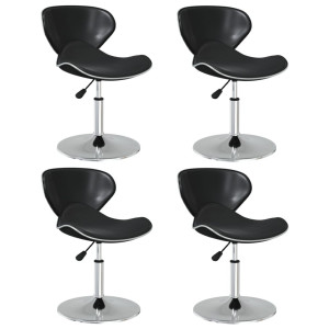 vidaXL Eetkamerstoelen 4 st kunstleer zwart