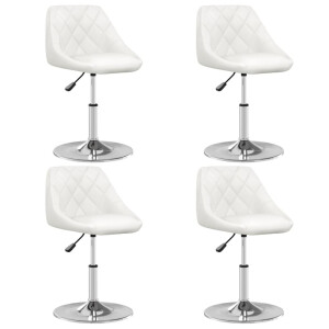 vidaXL Eetkamerstoelen 4 st kunstleer wit