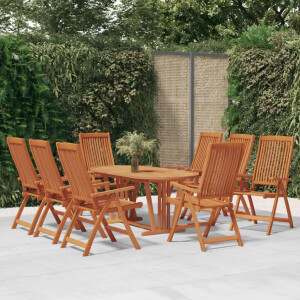vidaXL Tuinstoelen 8 st inklapbaar massief eucalyptushout
