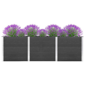 vidaXL Plantenbak verhoogd 300x100x91 cm HKC grijs