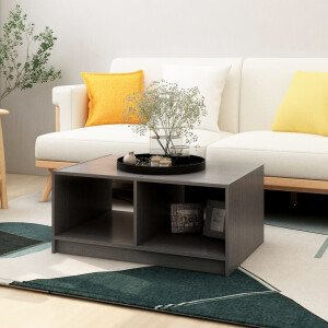 vidaXL Salontafel 75x50x33,5 cm massief grenenhout grijs