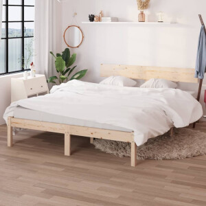 vidaXL Bedframe massief hout 120x190 cm