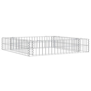 vidaXL Gabion plantenbak verhoogd 100x100x20 cm gegalvaniseerd staal