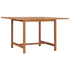 vidaXL Tuintafel 110x110x75 cm massief teakhout