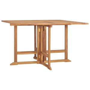 vidaXL Tuintafel inklapbaar 110x110x75 cm massief teakhout