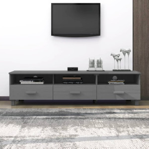vidaXL Tv-meubel HAMAR 158x40x40 cm massief grenenhout donkergrijs