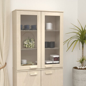 vidaXL Opzetkast HAMAR 85x35x100 cm massief grenenhout honingbruin