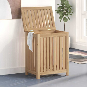 vidaXL Wasmand 50x35x60 cm massief teakhout