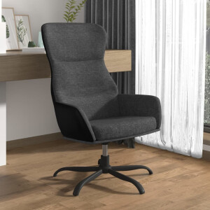 vidaXL Relaxstoel stof donkergrijs