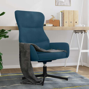 vidaXL Relaxstoel fluweel blauw