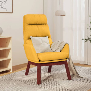 vidaXL Relaxstoel stof mosterdgeel