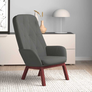 vidaXL Relaxstoel fluweel donkergrijs