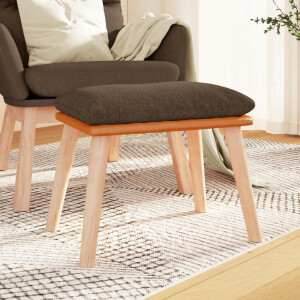 vidaXL Voetenbank 45x29,5x35 cm stof en kunstleer bruin