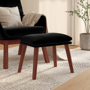 vidaXL Voetenbank 45x29,5x35 cm fluweel zwart