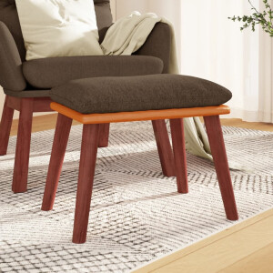 vidaXL Voetenbank 45x29,5x35 cm stof en kunstleer bruin