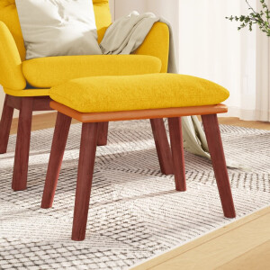 vidaXL Voetenbank 45x29,5x35 cm stof en kunstleer mosterdgeel