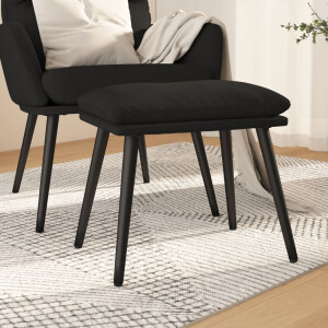 vidaXL Voetenbank 45x29,5x35 cm stof zwart