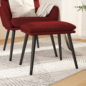 vidaXL Voetenbank 45x29,5x35 cm stof wijnrood