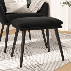 vidaXL Voetenbank 45x29,5x35 cm fluweel zwart