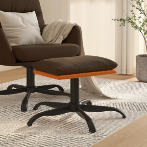 vidaXL Voetenbank 60x60x36 cm stof en kunstleer bruin