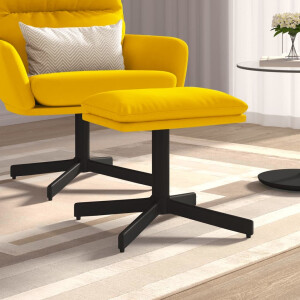 vidaXL Voetenbank 60x60x36 cm fluweel mosterdgeel