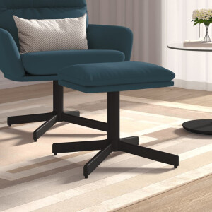 vidaXL Voetenbank 60x60x36 cm fluweel blauw