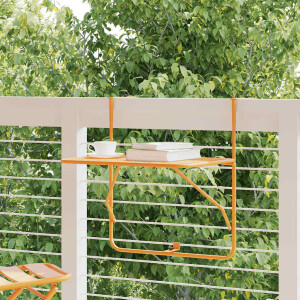 vidaXL Balkontafel 60x40 cm staal geel