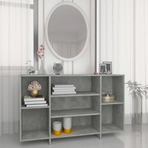vidaXL Dressoir 120x30x75 cm bewerkt hout betongrijs