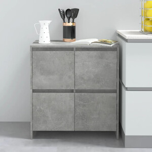 vidaXL Dressoir 70x41x75 cm bewerkt hout betongrijs