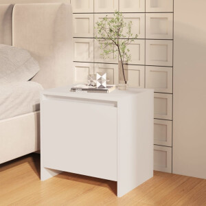 vidaXL Nachtkastje 45x34x44,5 cm bewerkt hout wit