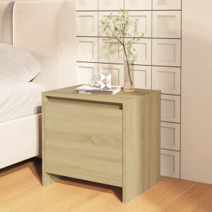 vidaXL Nachtkastje 45x34x44,5 cm bewerkt hout sonoma eikenkleurig