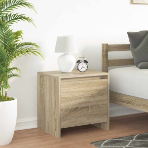 vidaXL Nachtkastjes 2 st 45x34x44,5 cm bewerkt hout sonoma eikenkleur