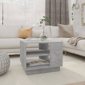 vidaXL Salontafel 55x55x43 cm bewerkt hout betongrijs