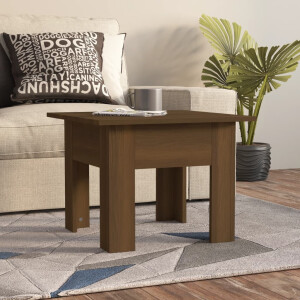 vidaXL Salontafel 55x55x42 cm spaanplaat bruin eikenkleur
