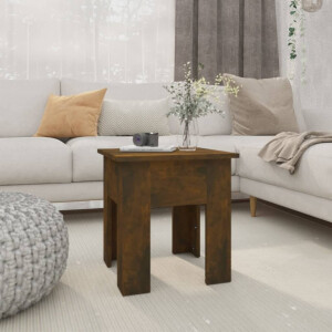 vidaXL Salontafel 40x40x42 cm bewerkt hout gerookt eikenkleur